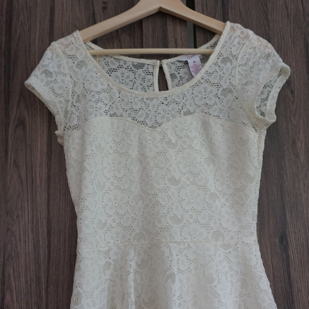 Lace Peplum Top